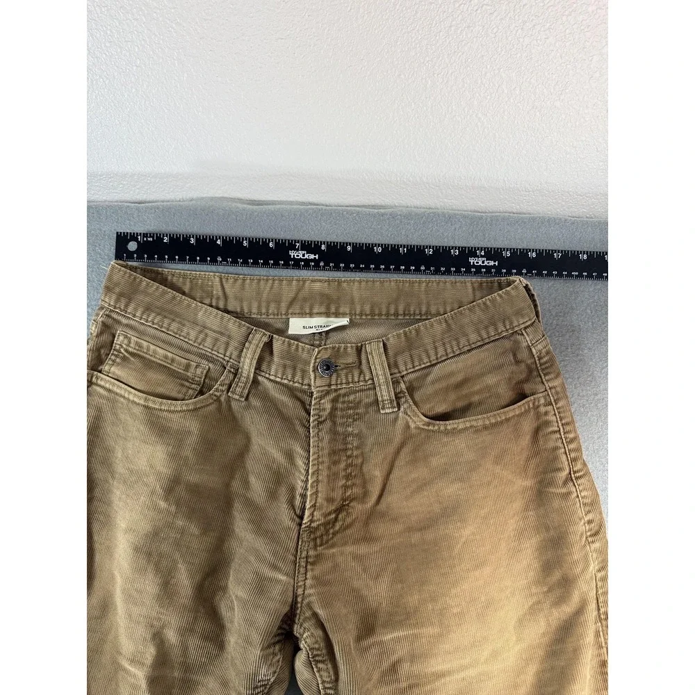 Levi's 514 Pants Mens 32x32 Brown Slim Straight Corduroy Khakis Casual 5-Pocket